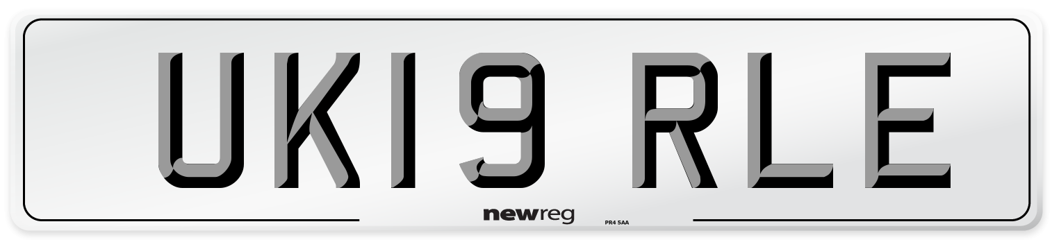 UK19 RLE Number Plate from New Reg